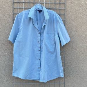 Men's Alfani Macy's Stripe Short Sleeve Shirt